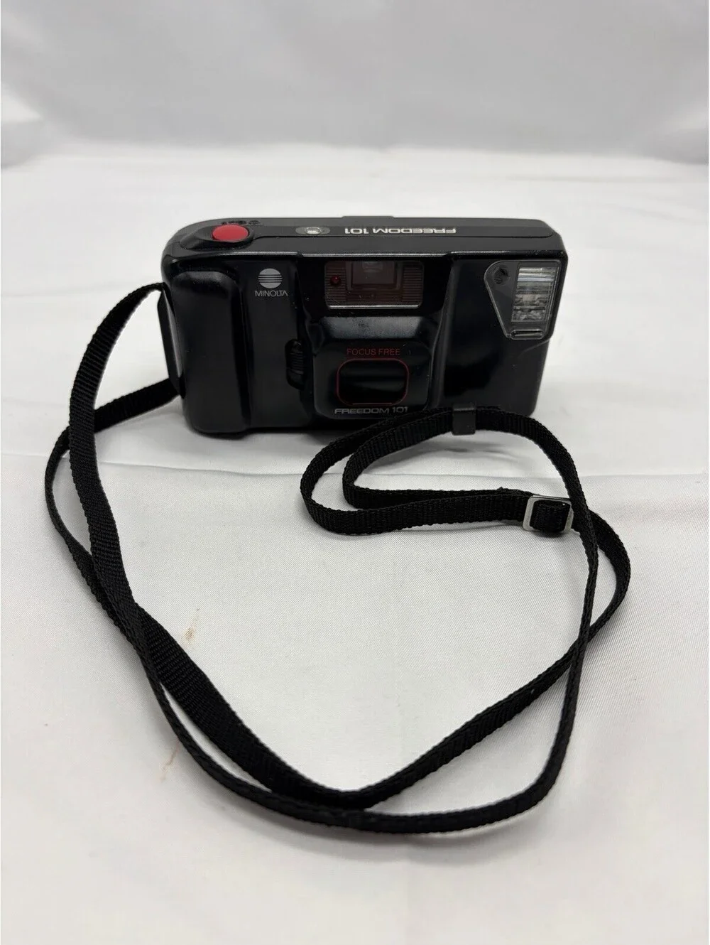 Vintage Minolta Freedom 101 35mm Point & Shoot Film Camera Black Parts Repair